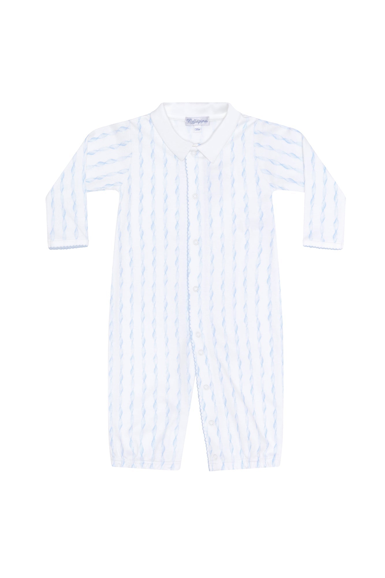 Image of Blue Twirls Converter Gown